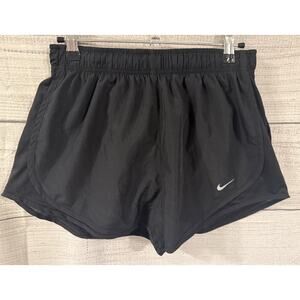 Women’s Nike Dri Fit Black Running Shorts with Mesh & Liner Medium EUC